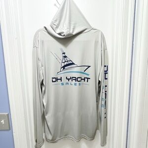 BAW Men's Moisture Wicking Long Sleeve Shirt with Hood UPF50+ Fishing Shirt